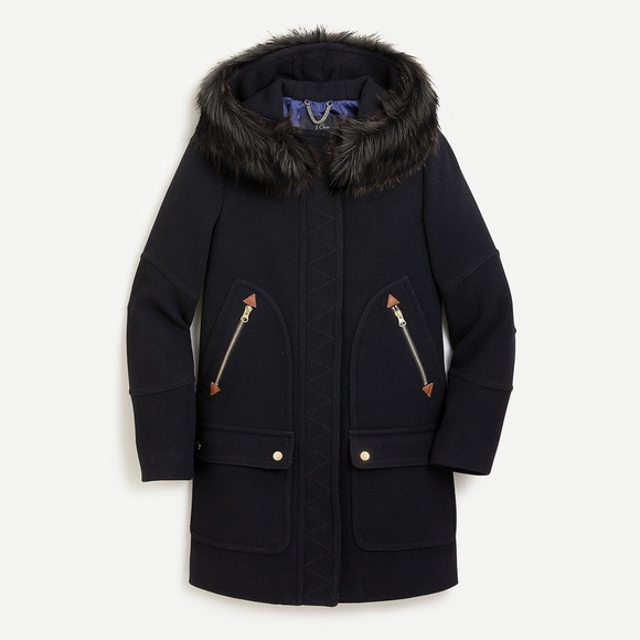 J. Crew | Petite Chateau Parka Italian Wool - Picture 5 of 13